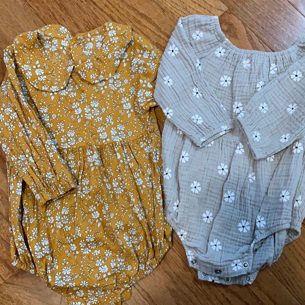 Liberty print onesies